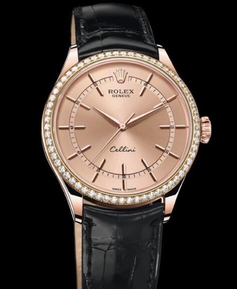 Rolex Cellini Watch Replica Cellini Time 50705 RBR Everose Gold and Yellow Gold - Diamonds - Alligator Strap Rolex Cellini Watch Replica Cellini Time 50705 RBR Everose Gold and Yellow Gold - Diamonds - Alligator Strap